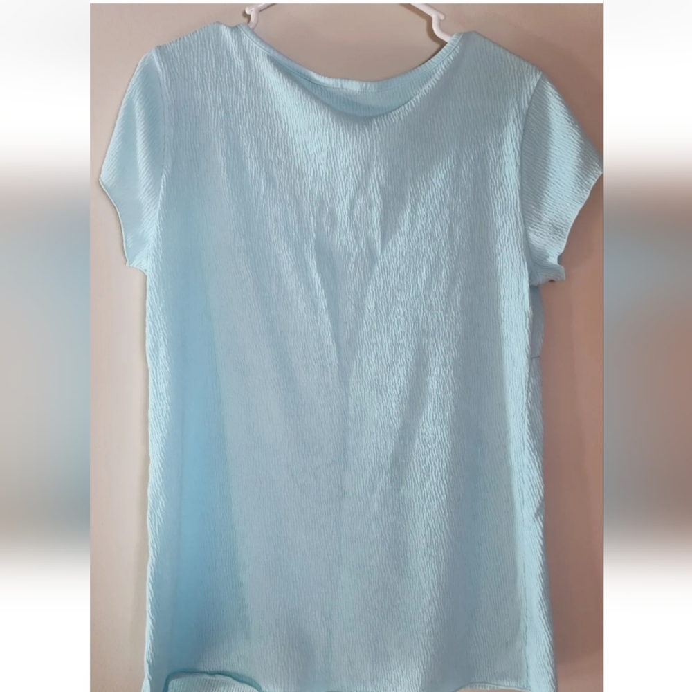 New Vintage 90's Gitano Blue  Blouse Top Size XL NEW - Picture 2 of 2